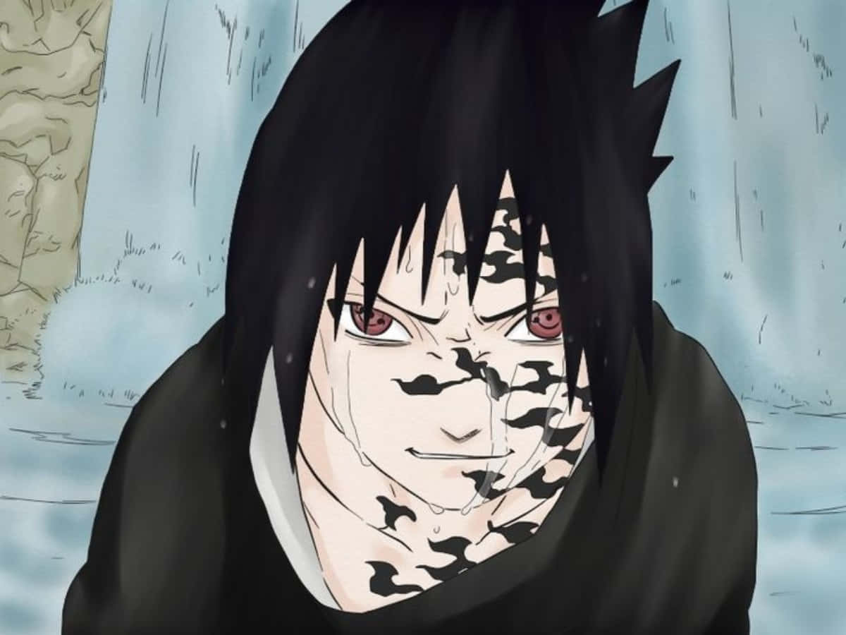 Sasuke, curse, black spiky hair, SD Desktop Wallpaper