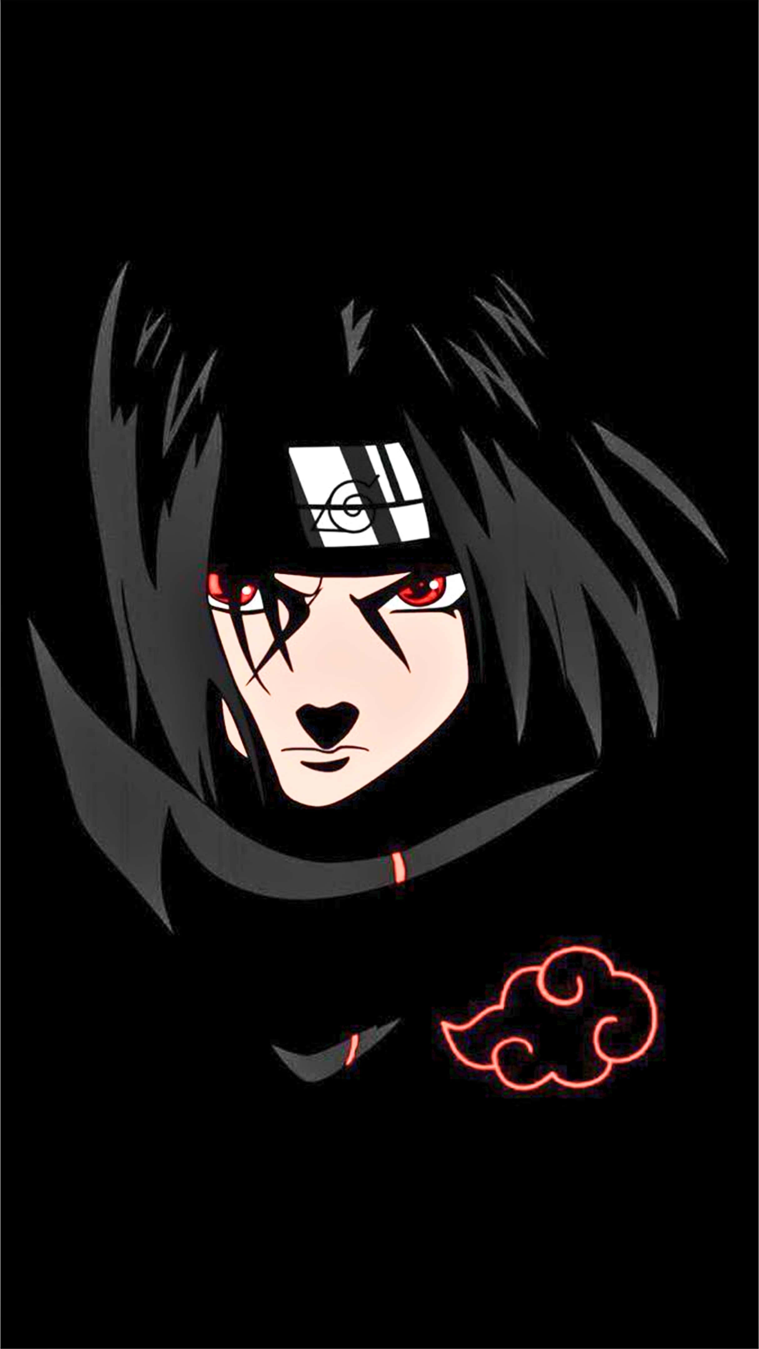 Sasuke, black hair, red eyes, 4K Phone Wallpaper