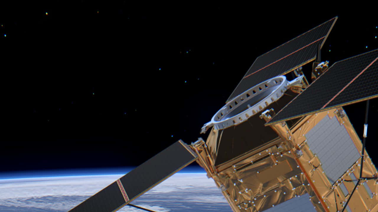 satellite, solar panels, Earth, HD Desktop Wallpaper