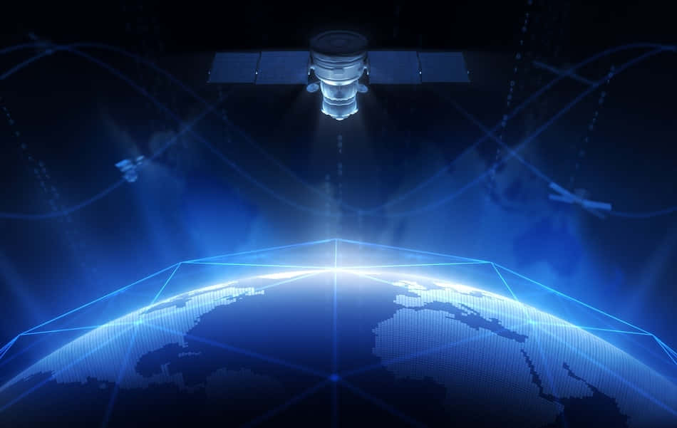 satellite technology, 950 x 601, glowing satellite, SD Desktop Wallpaper