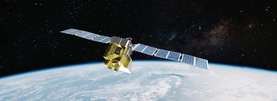 satellite technology, solar panels, Earth, SD Desktop Wallpaper