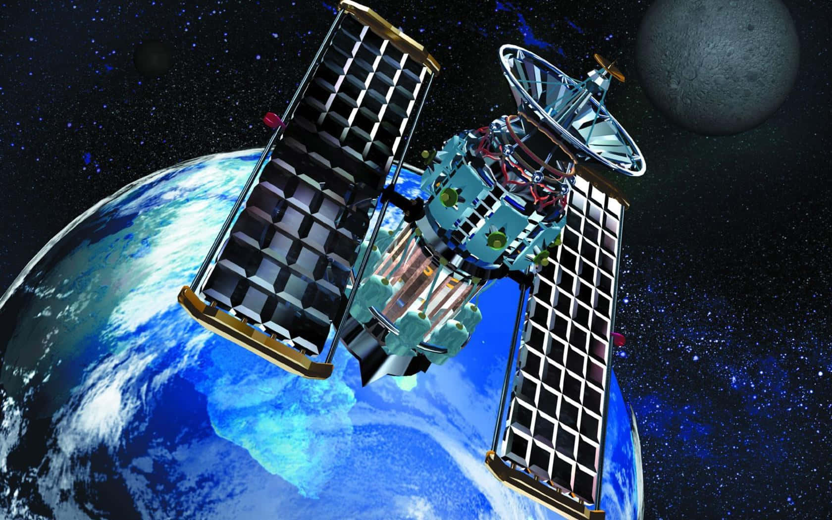 Satellite, 1680 x 1050, solar panels, HD Desktop Wallpaper
