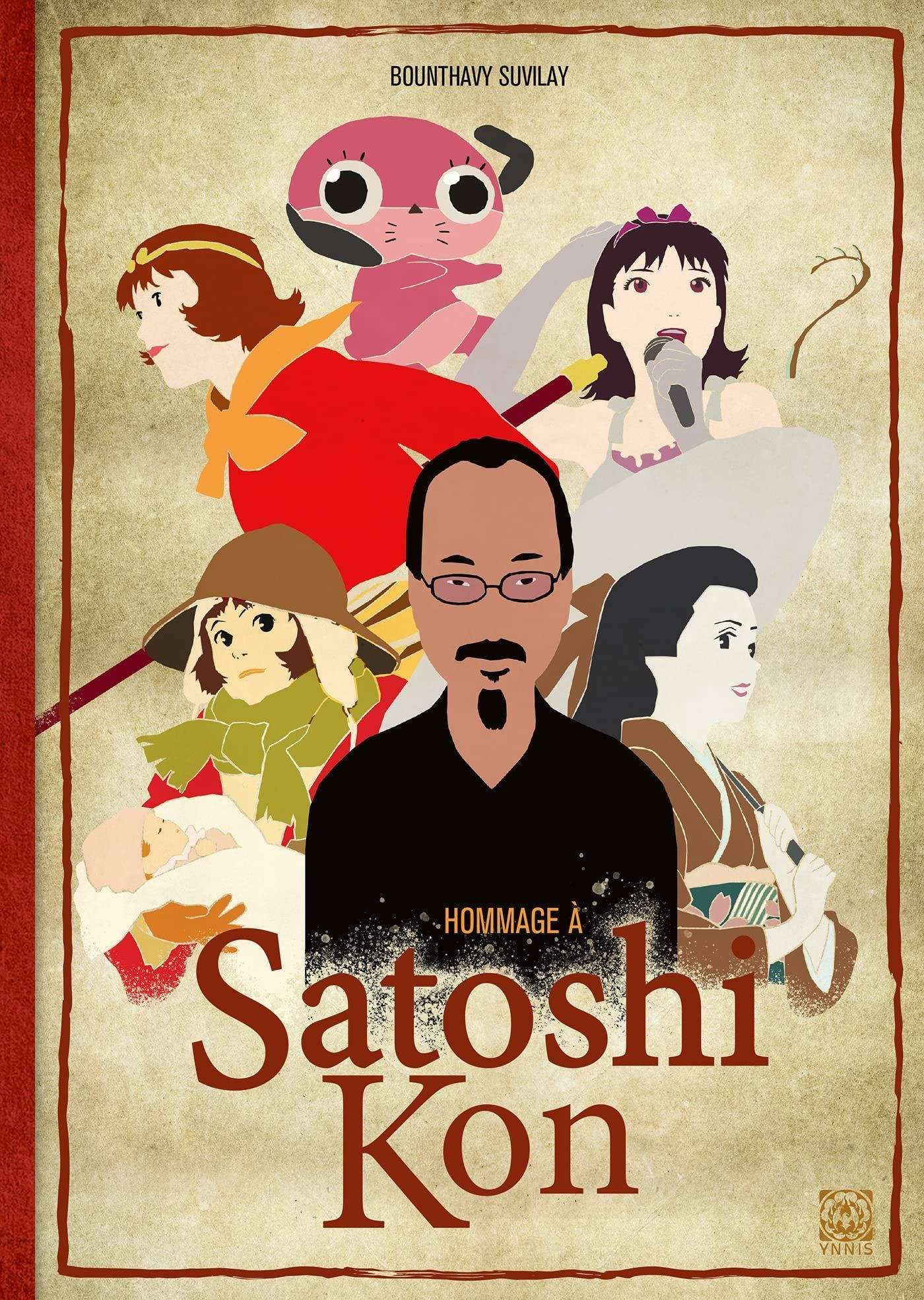 Satoshi Kon, anime characters, vintage illustrated style, Full HD Phone Wallpaper