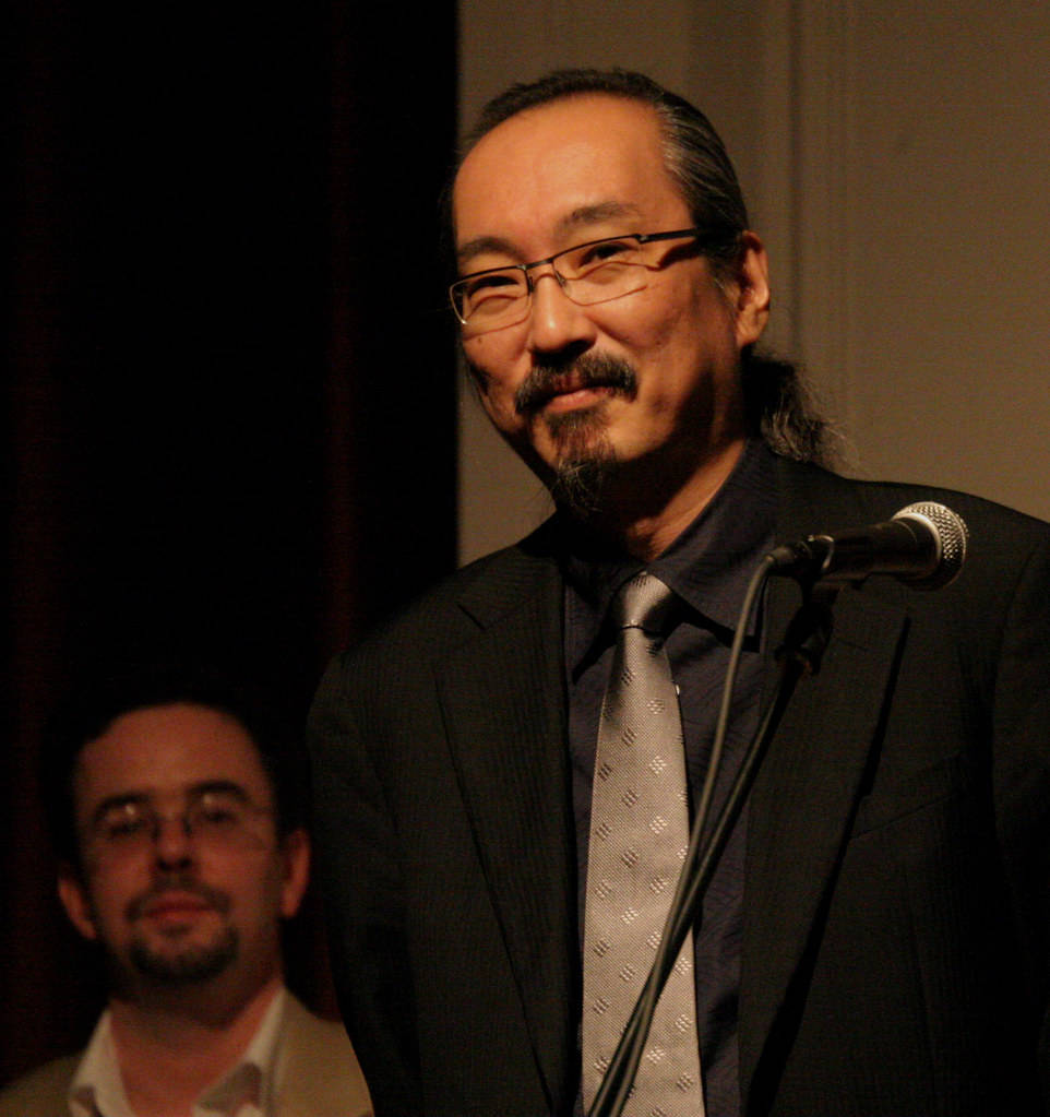Satoshi Kon, glasses, mustache, SD Phone Wallpaper