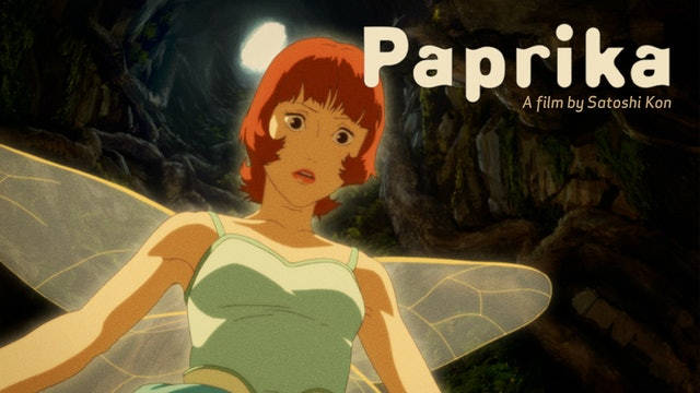 Satoshi Kon, red-haired anime girl, translucent wings, SD Desktop Wallpaper