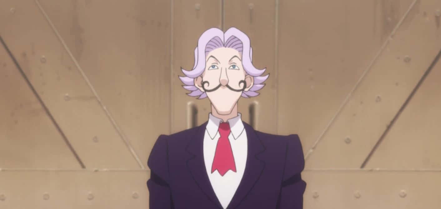 Satotz, purple hair, mustache, HD Desktop Wallpaper