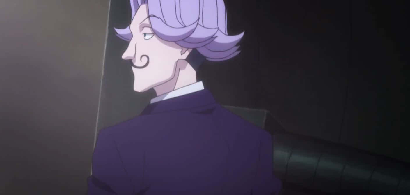 Satotz, purple-haired anime man, mustache, HD Desktop Wallpaper