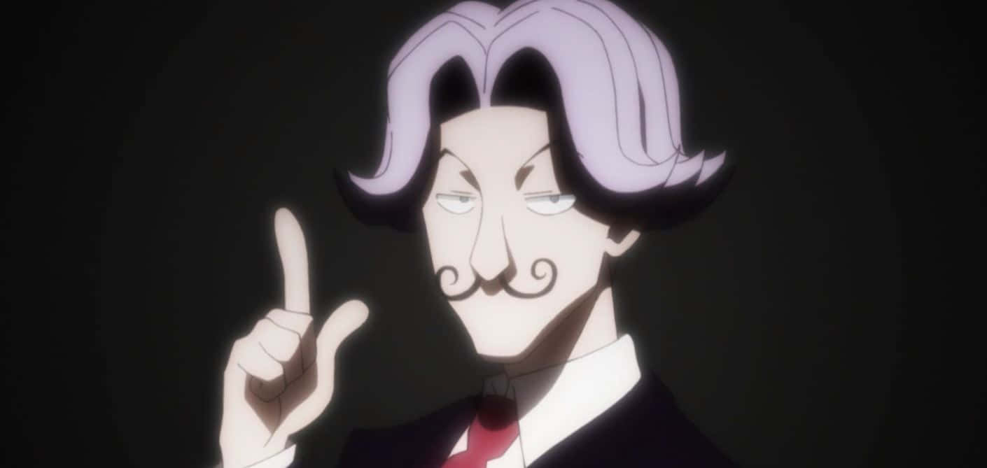 Satotz, lavender hair, mustache, HD Desktop Wallpaper