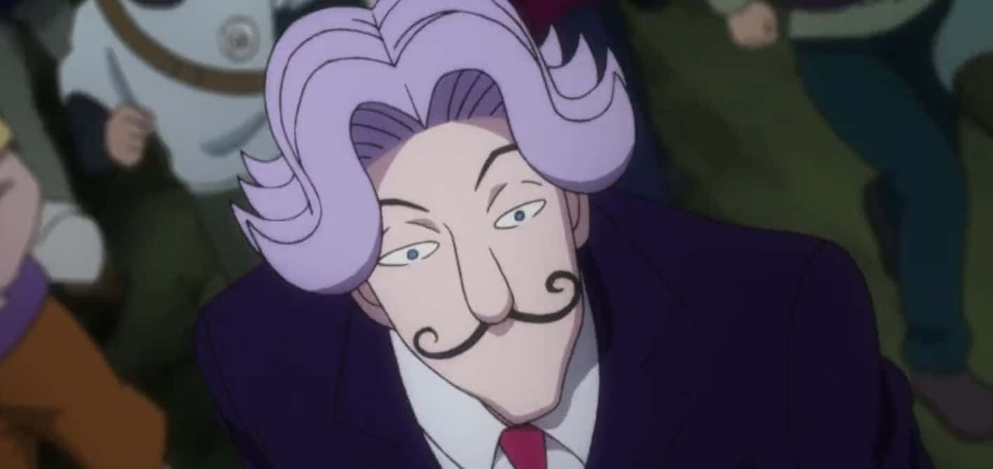 Satotz, purple hair, mustache, HD Desktop Wallpaper