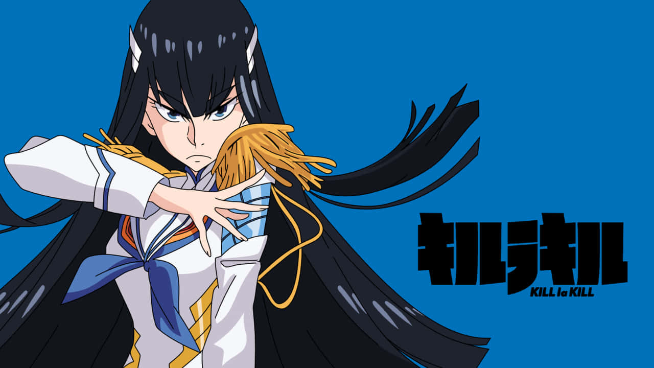Satsuki Kiryuin, black hair, horns, HD Desktop Wallpaper