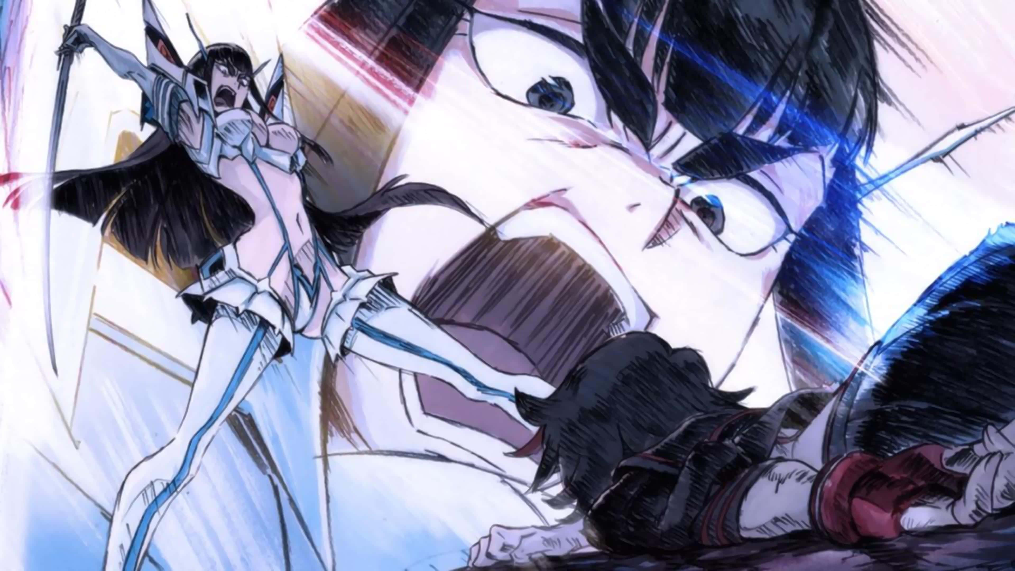 Satsuki Kiryuin, white armor, sword, 4K Desktop Wallpaper