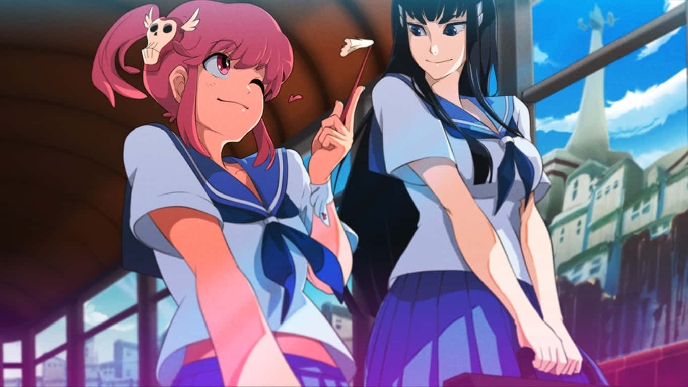 Satsuki Kiryuin, student council president, sailor uniforms, HD Desktop Wallpaper