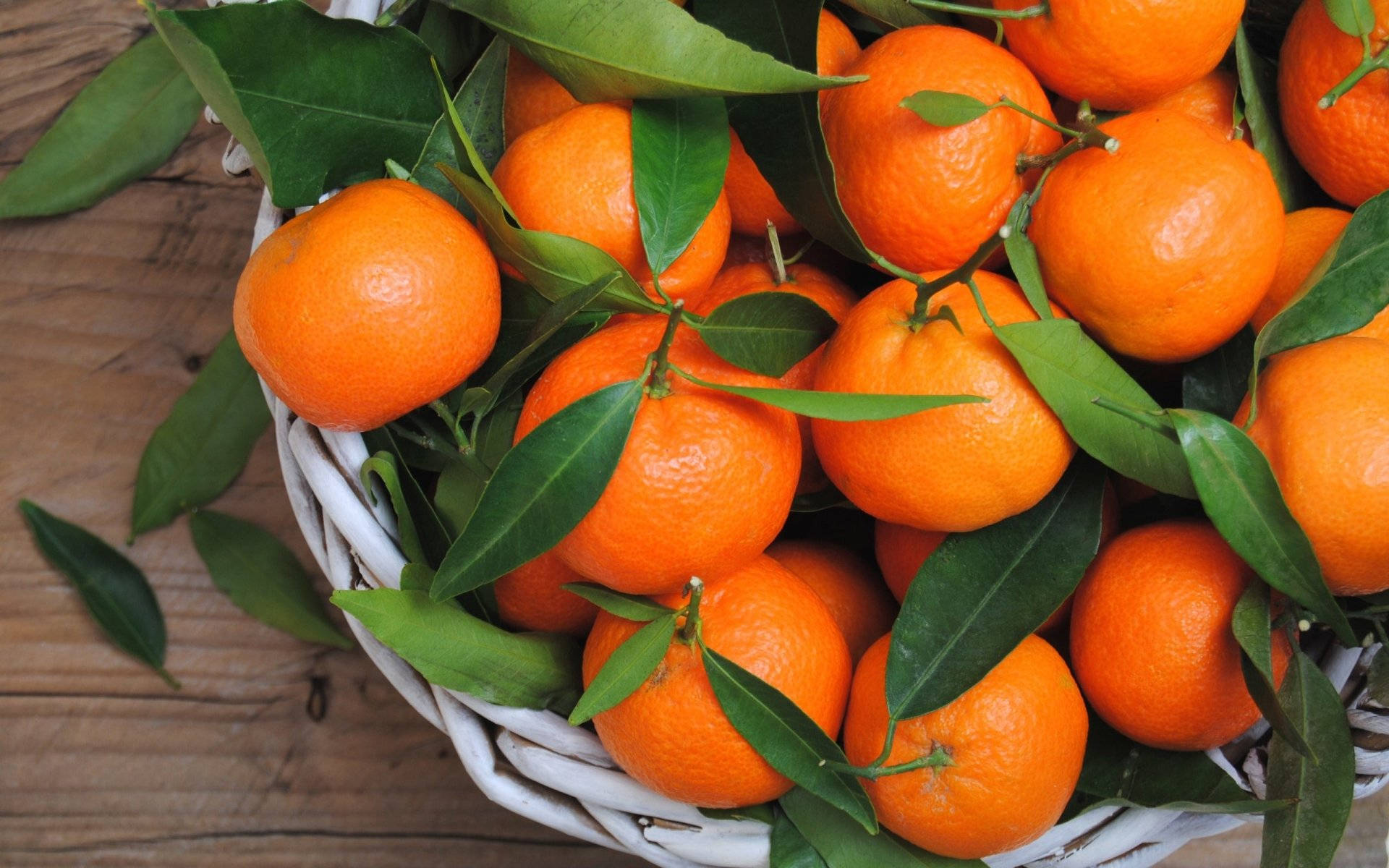 Satsuma, mandarin fruits, basket, Full HD Desktop Wallpaper