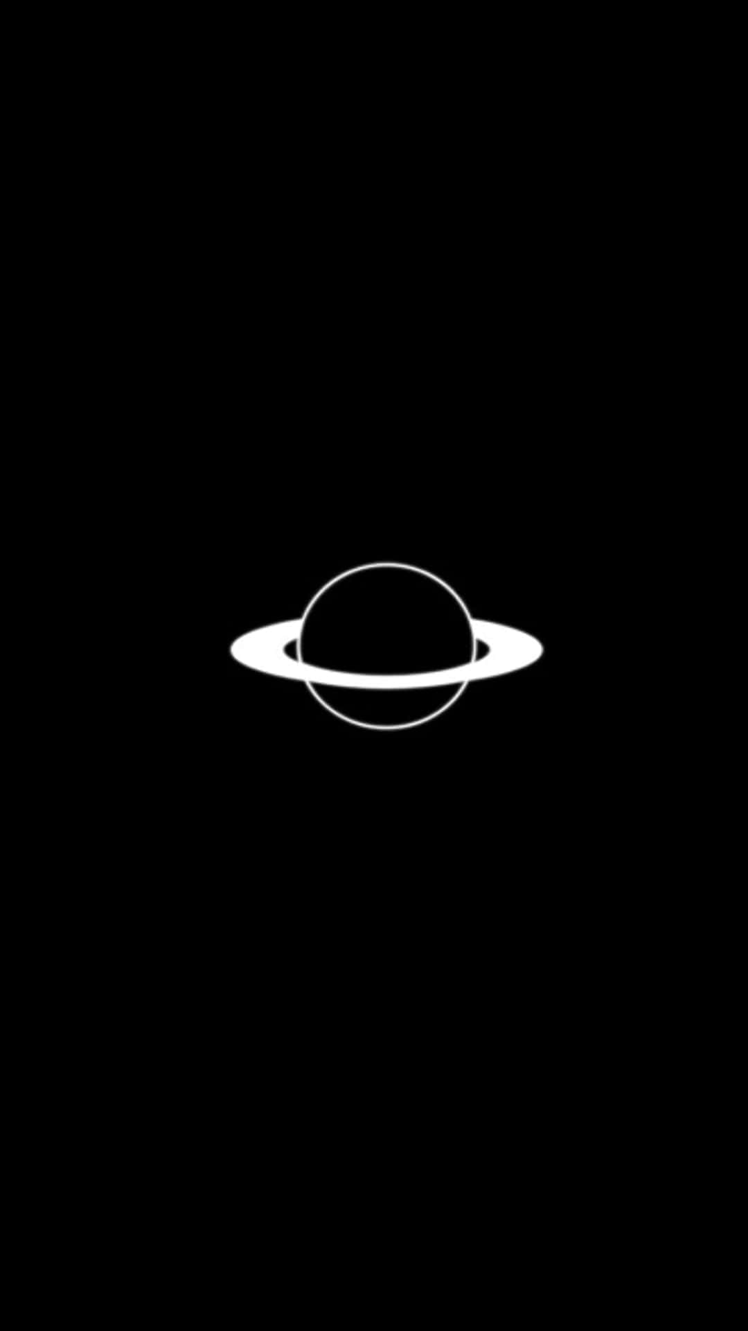 Saturn, white, black, Full HD Phone Wallpaper