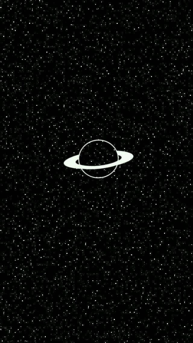 Saturn, white, rings, SD Phone Wallpaper