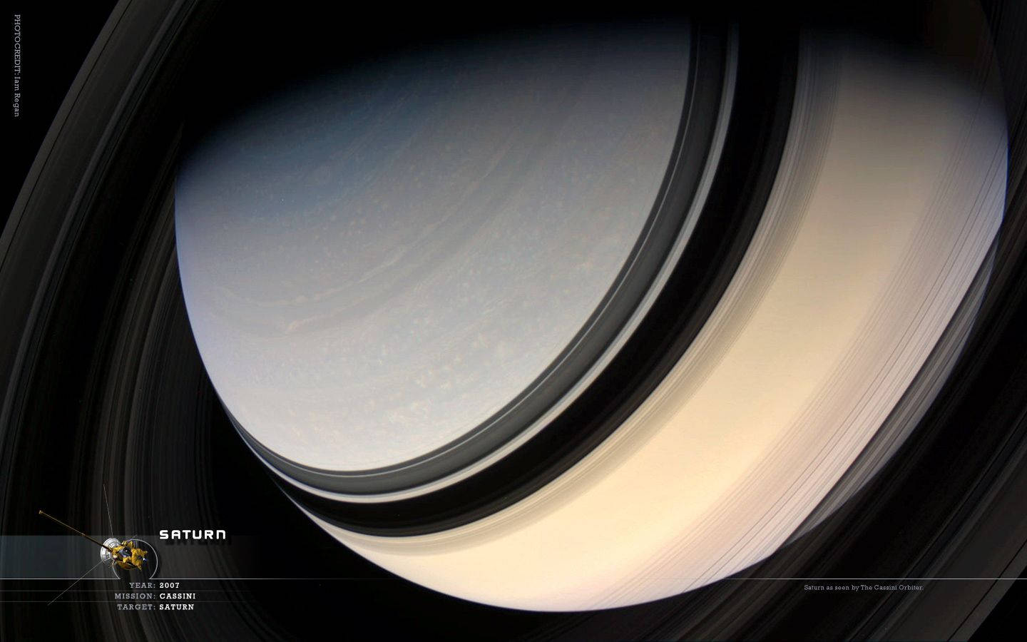 Saturn, rings, blackness of space, HD Desktop Wallpaper
