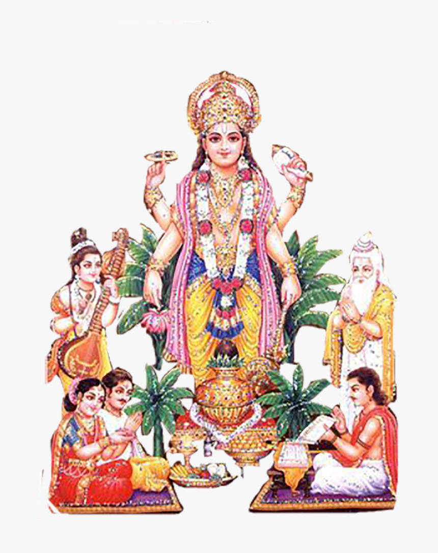 Satyanarayana Swamy, white background, vibrant illustrated Hindu goddess, SD Phone Wallpaper