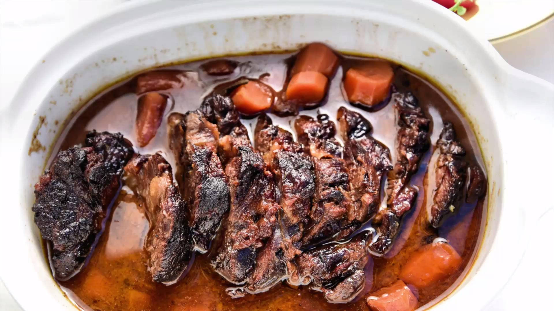 Sauerbraten, traditional German dish, beef, Full HD Desktop Wallpaper