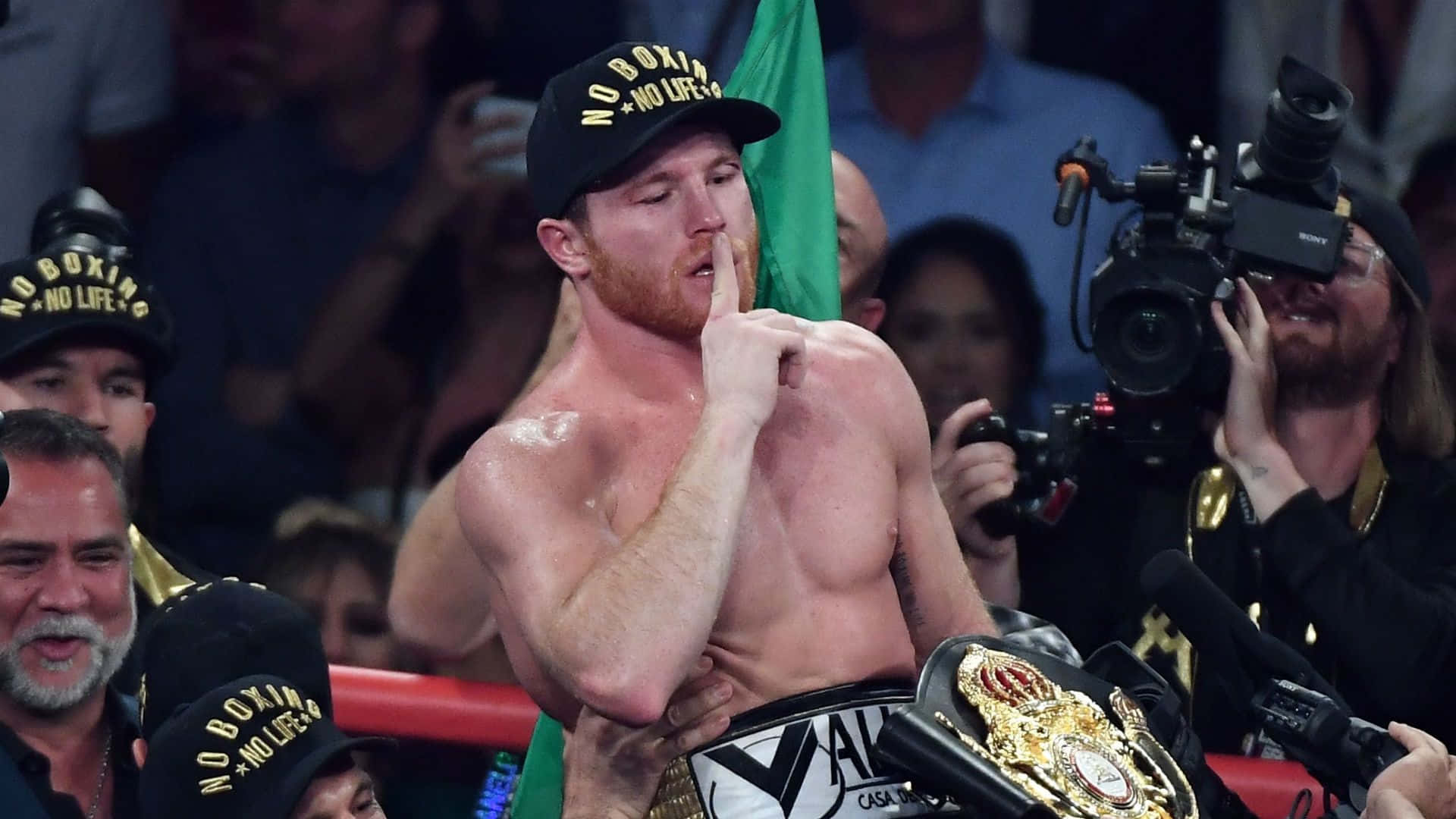 Saul Canelo Alvarez, championship belt, ring, Full HD Desktop Wallpaper