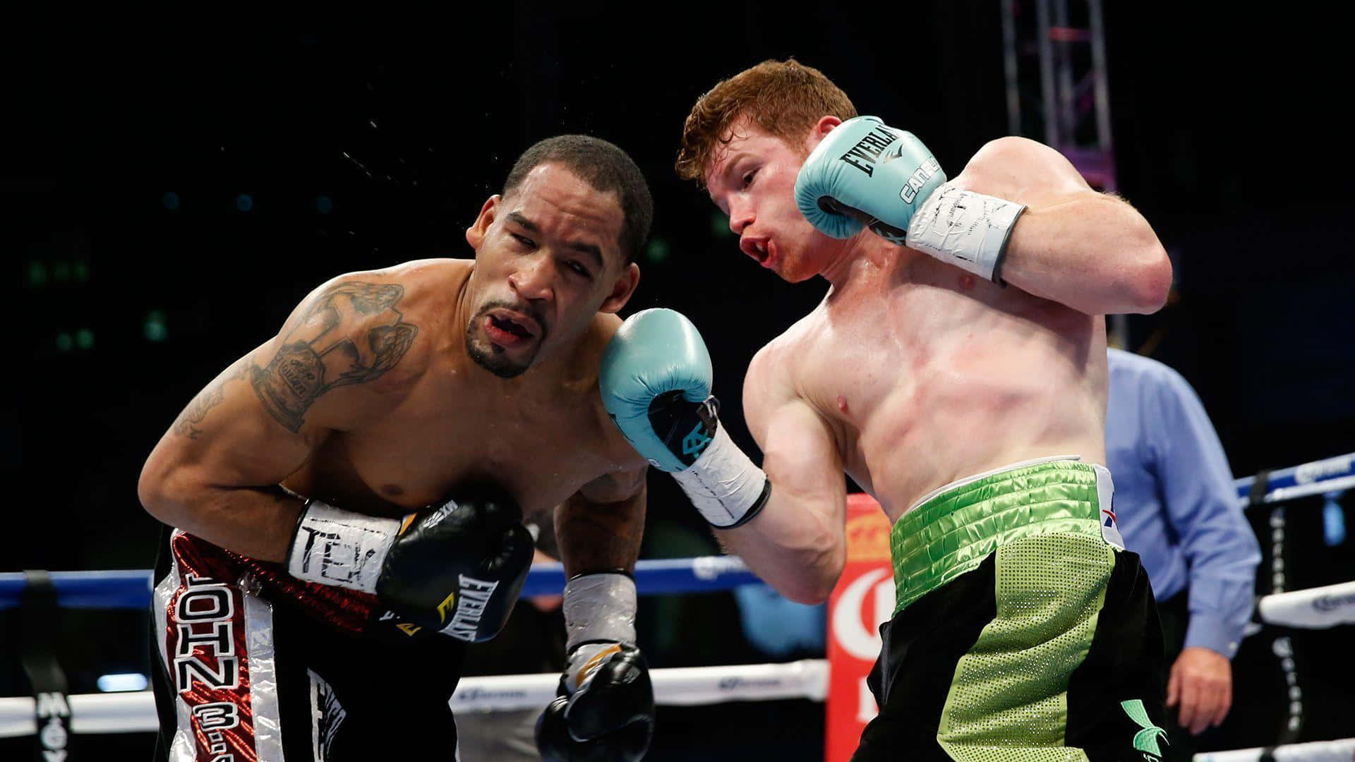 Saul Canelo Alvarez, ferocious power punch, ring match, Full HD Desktop Wallpaper