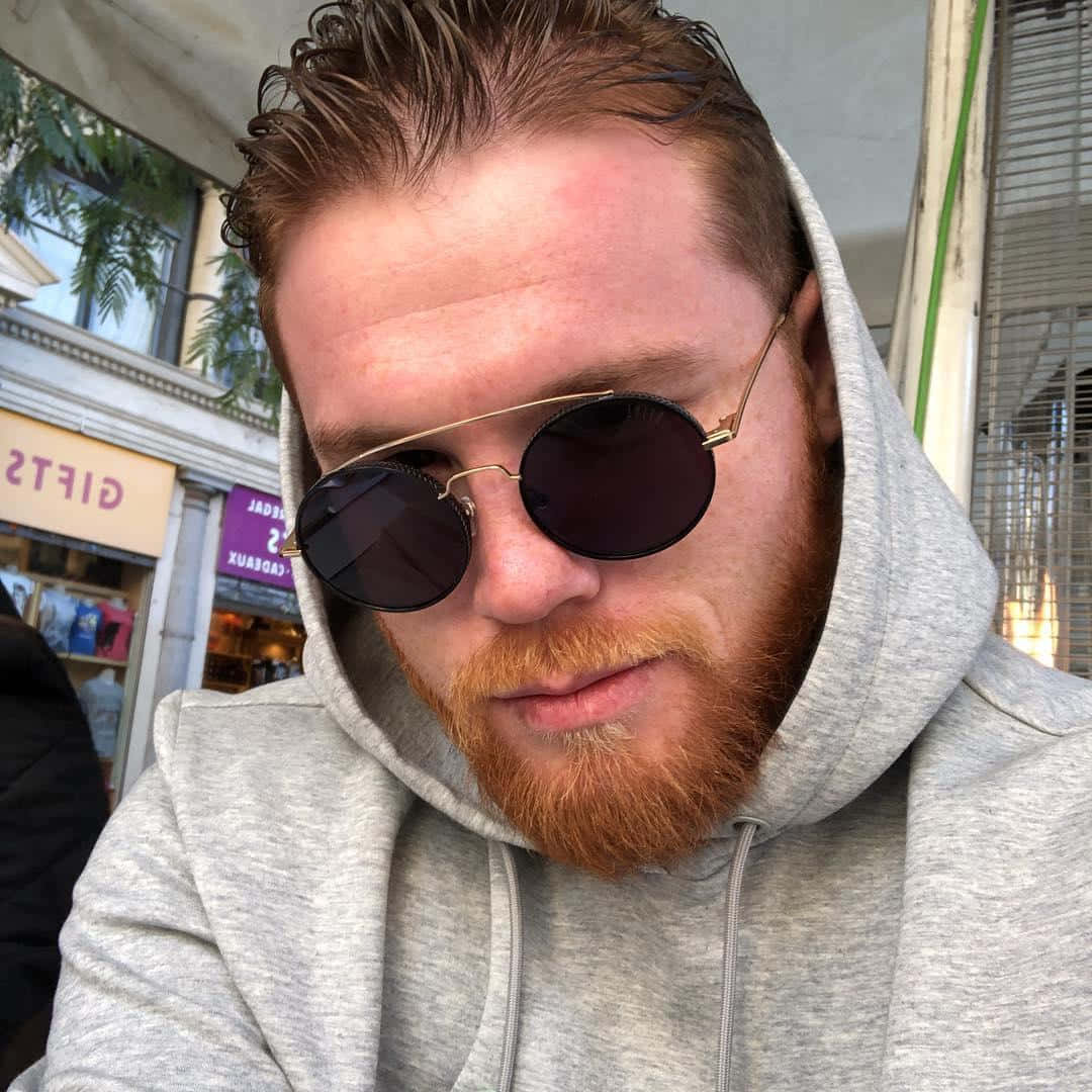 Saul Canelo Alvarez, red hair, beard, SD Desktop Wallpaper