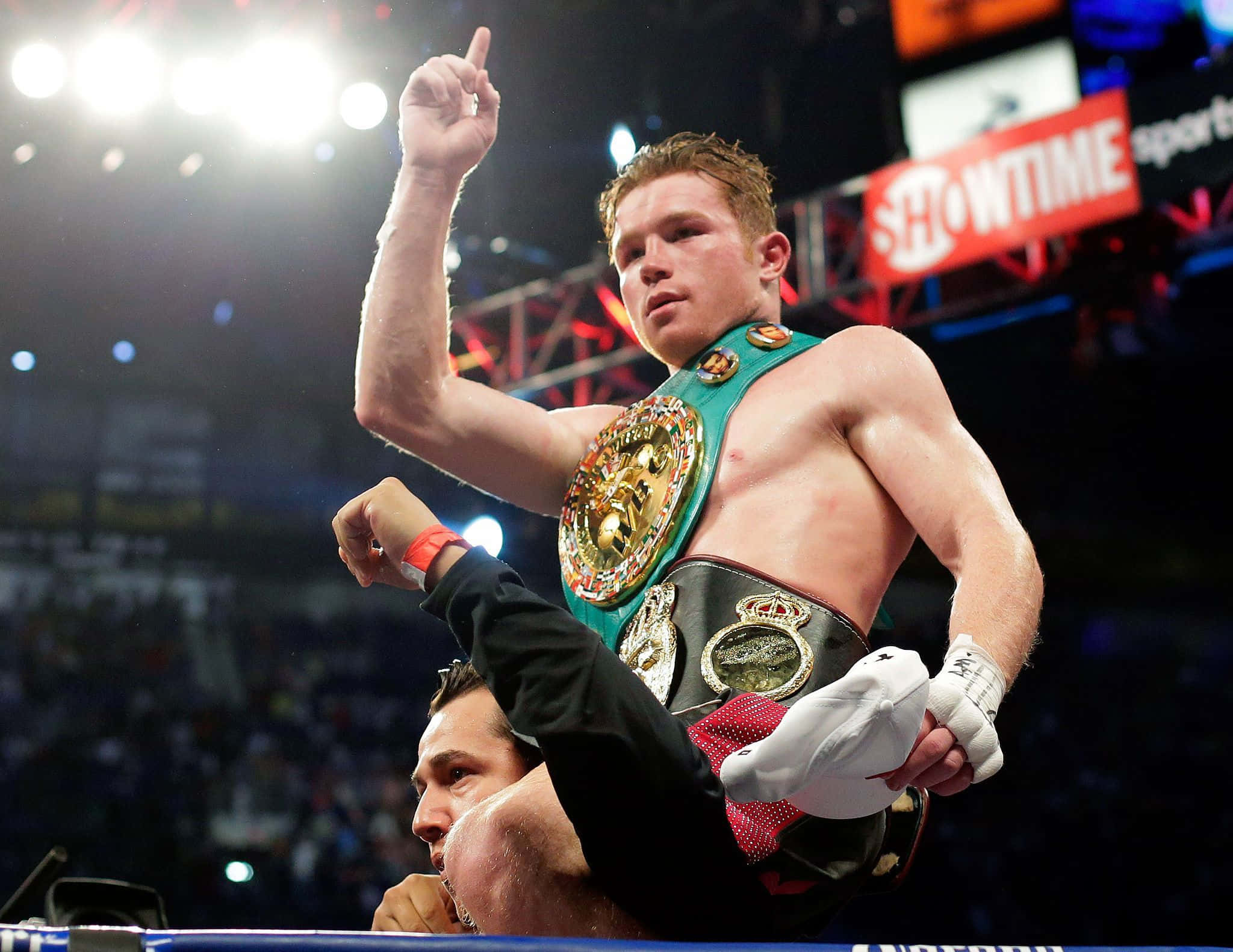 Saul Canelo Alvarez, championship belt, ring, Full HD Desktop Wallpaper