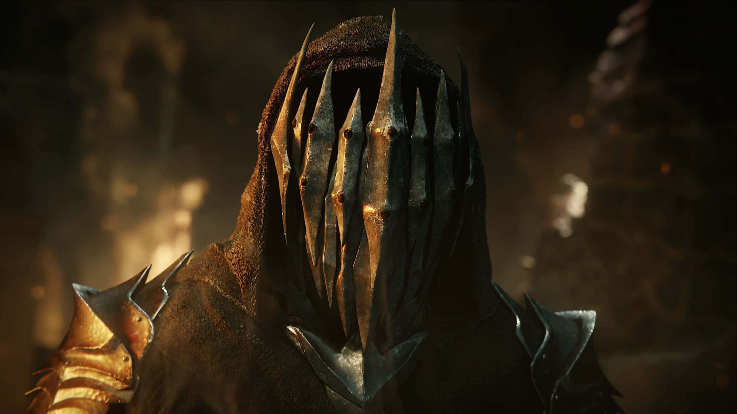 Sauron, Shadow of War, spiked helmet, 2K Desktop Wallpaper