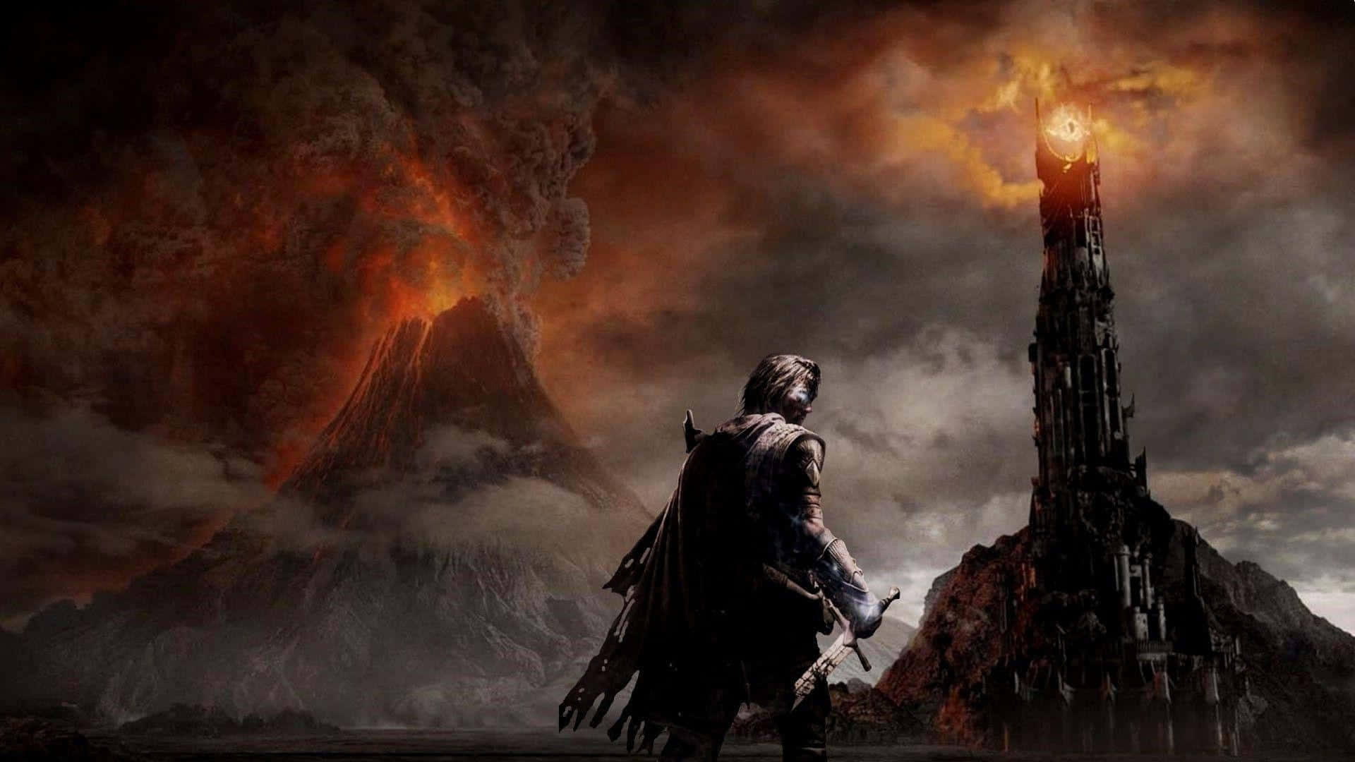 Sauron, Shadow Of War, obsidian spire, Full HD Desktop Wallpaper
