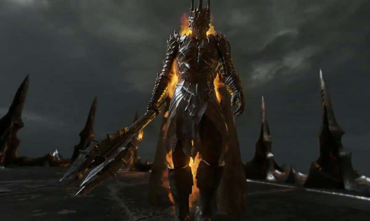 Sauron, Shadow Of War, dark armored warrior, SD Desktop Wallpaper