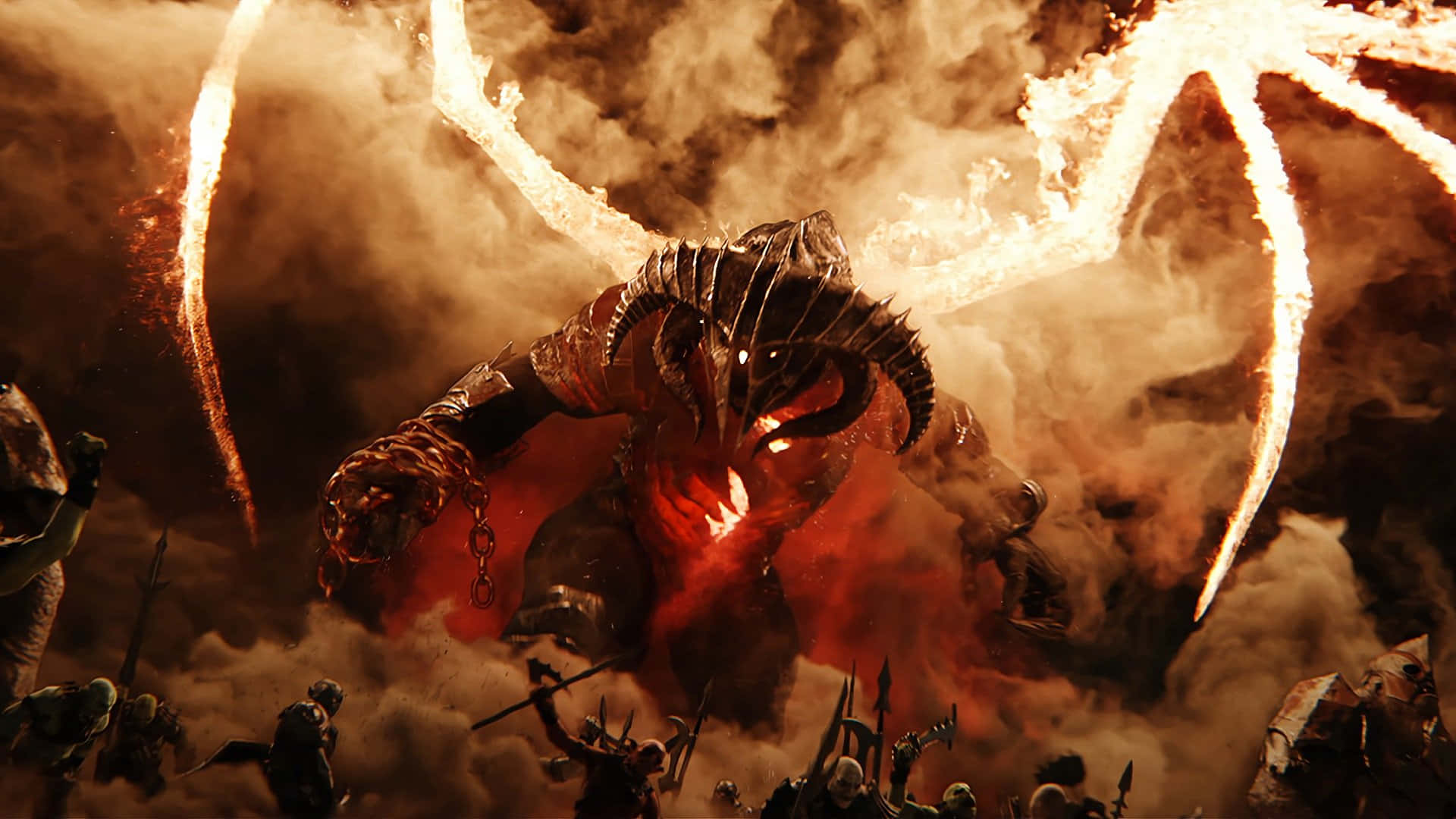 Sauron, Shadow of War, colossal demonic spider, Full HD Desktop Wallpaper