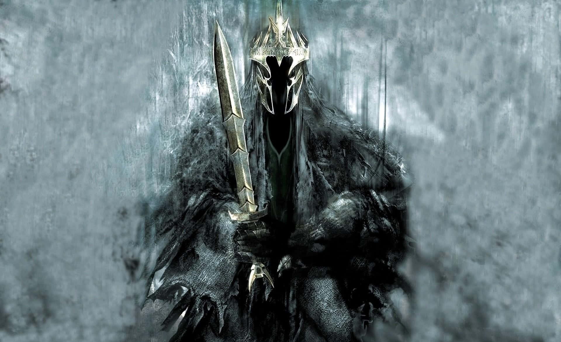 Sauron, ornate armor, gleaming sword, Full HD Desktop Wallpaper
