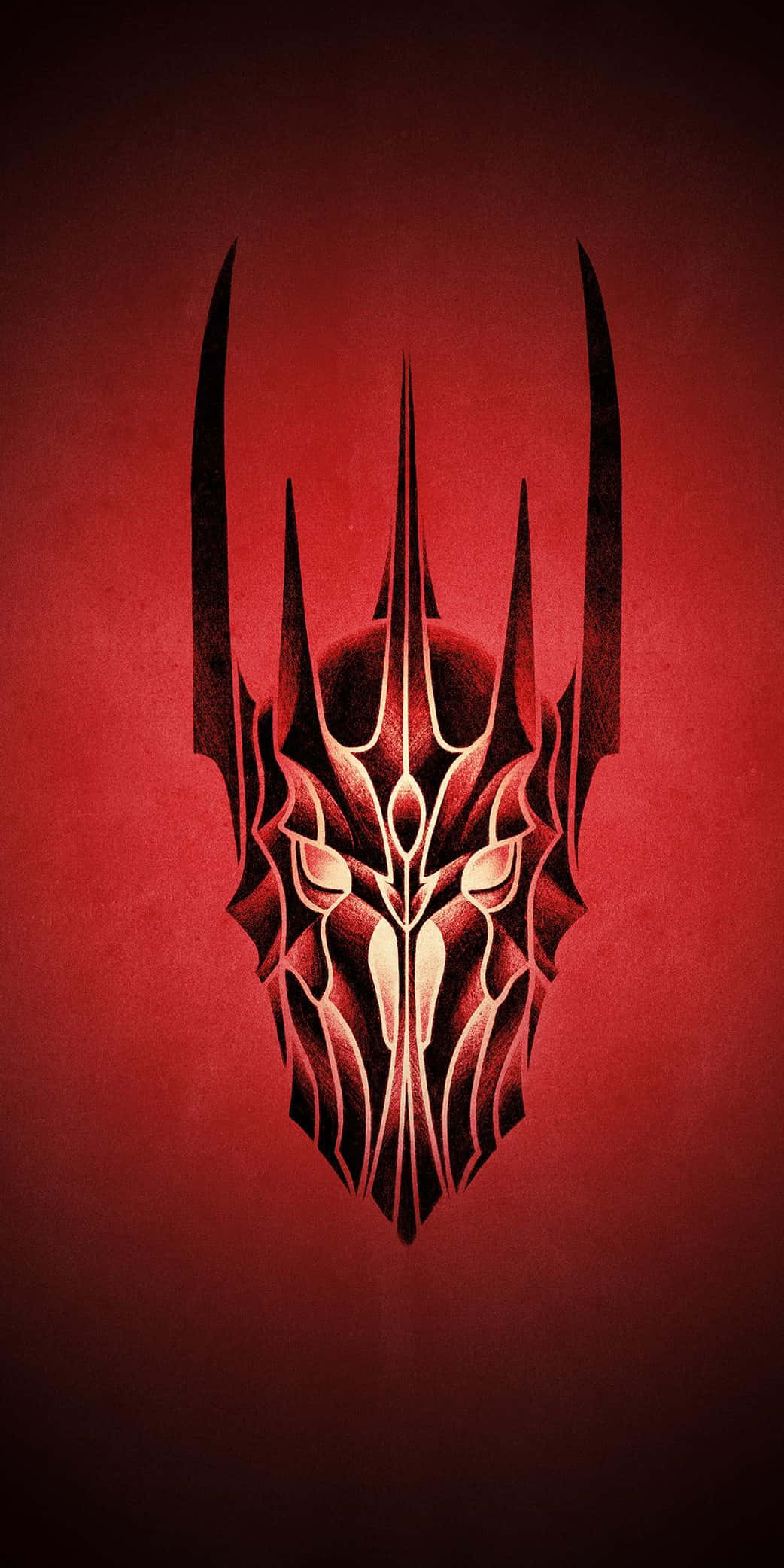 Sauron, iconic symbol, stylized demonic mask, Full HD Phone Wallpaper