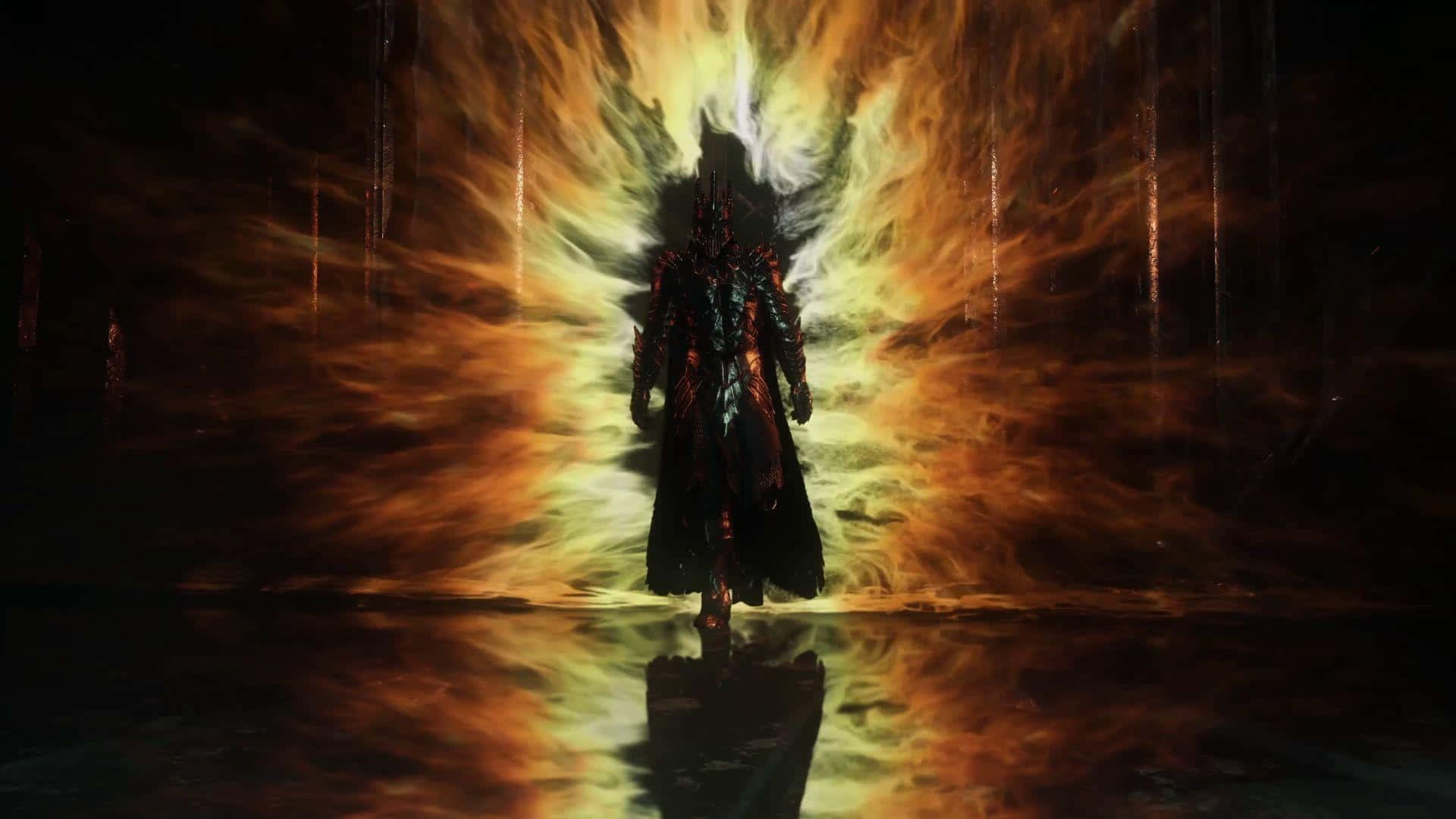 Sauron, fire, fiery portal, Full HD Desktop Wallpaper