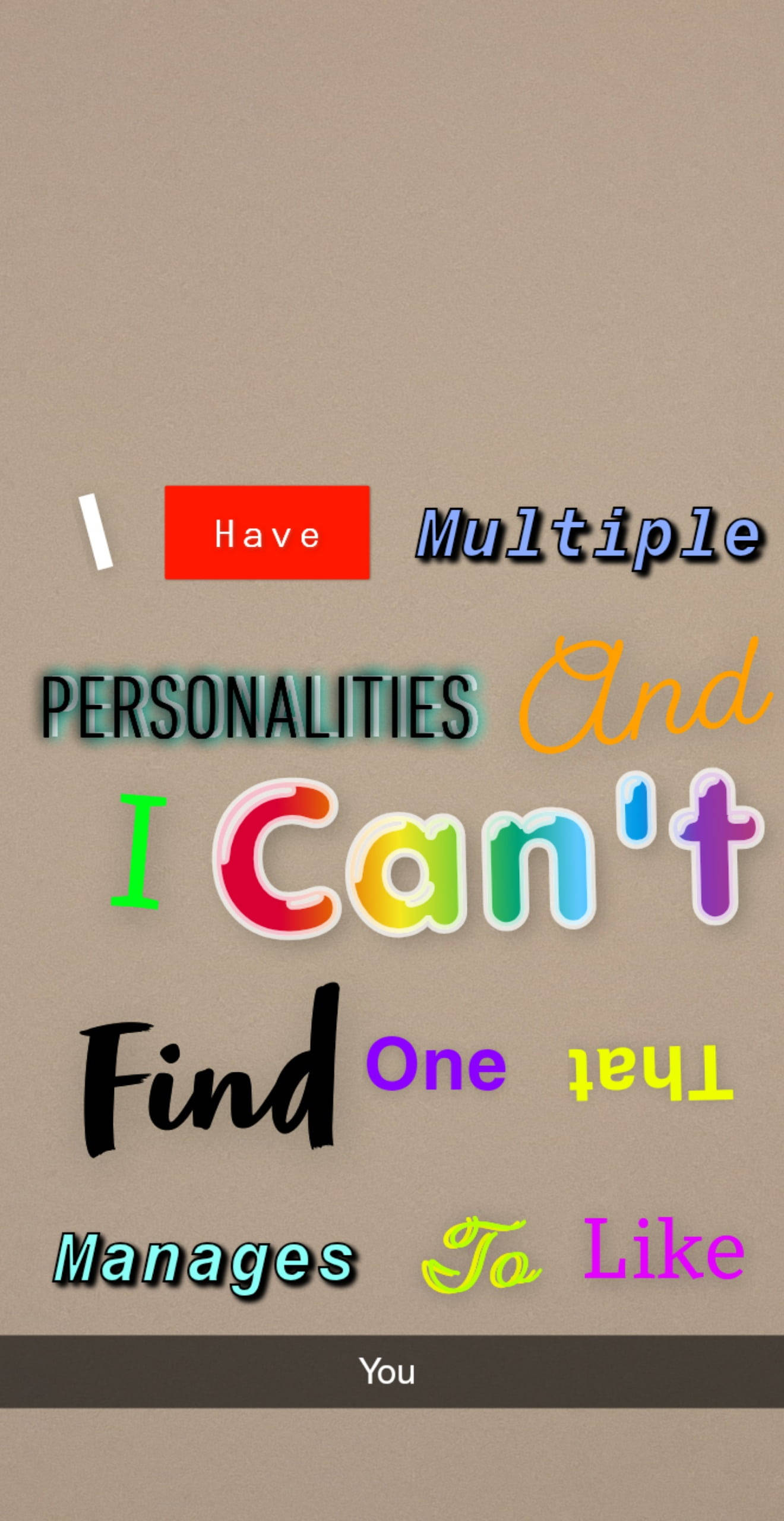 Savage Quote Art, beige background, text-based graphic, 2K Phone Wallpaper