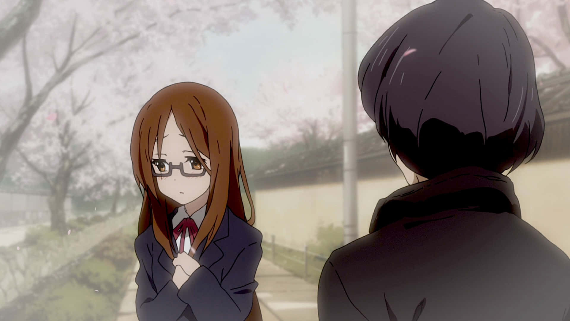 Sawako Yamanaka, school uniform, glasses, Full HD Desktop Wallpaper
