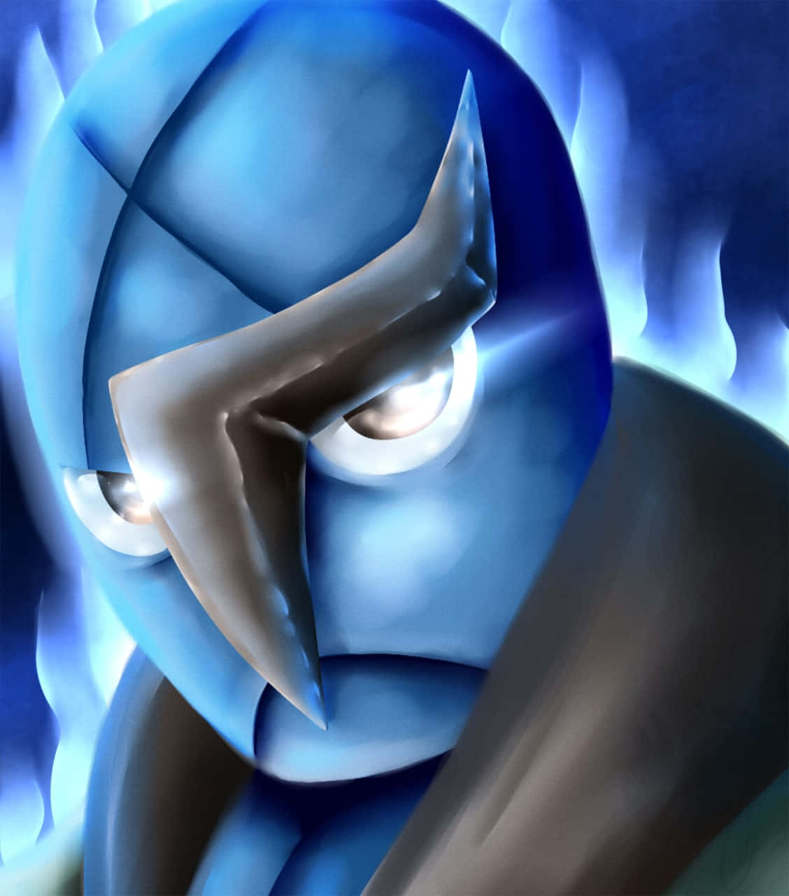 Sawk, blue masked figure, glowing eyes, HD Phone Wallpaper
