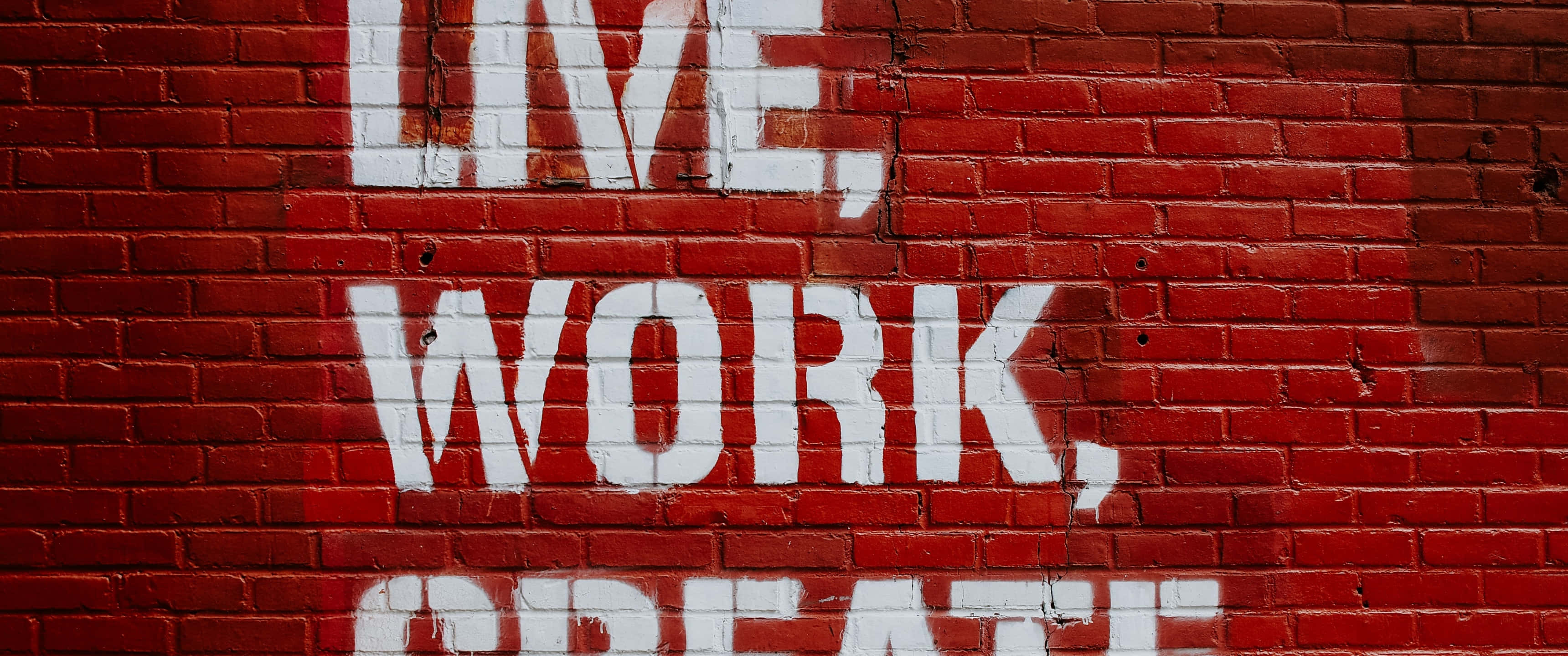 Saying, 3440 x 1440, white graffiti letters, 2K Desktop Wallpaper