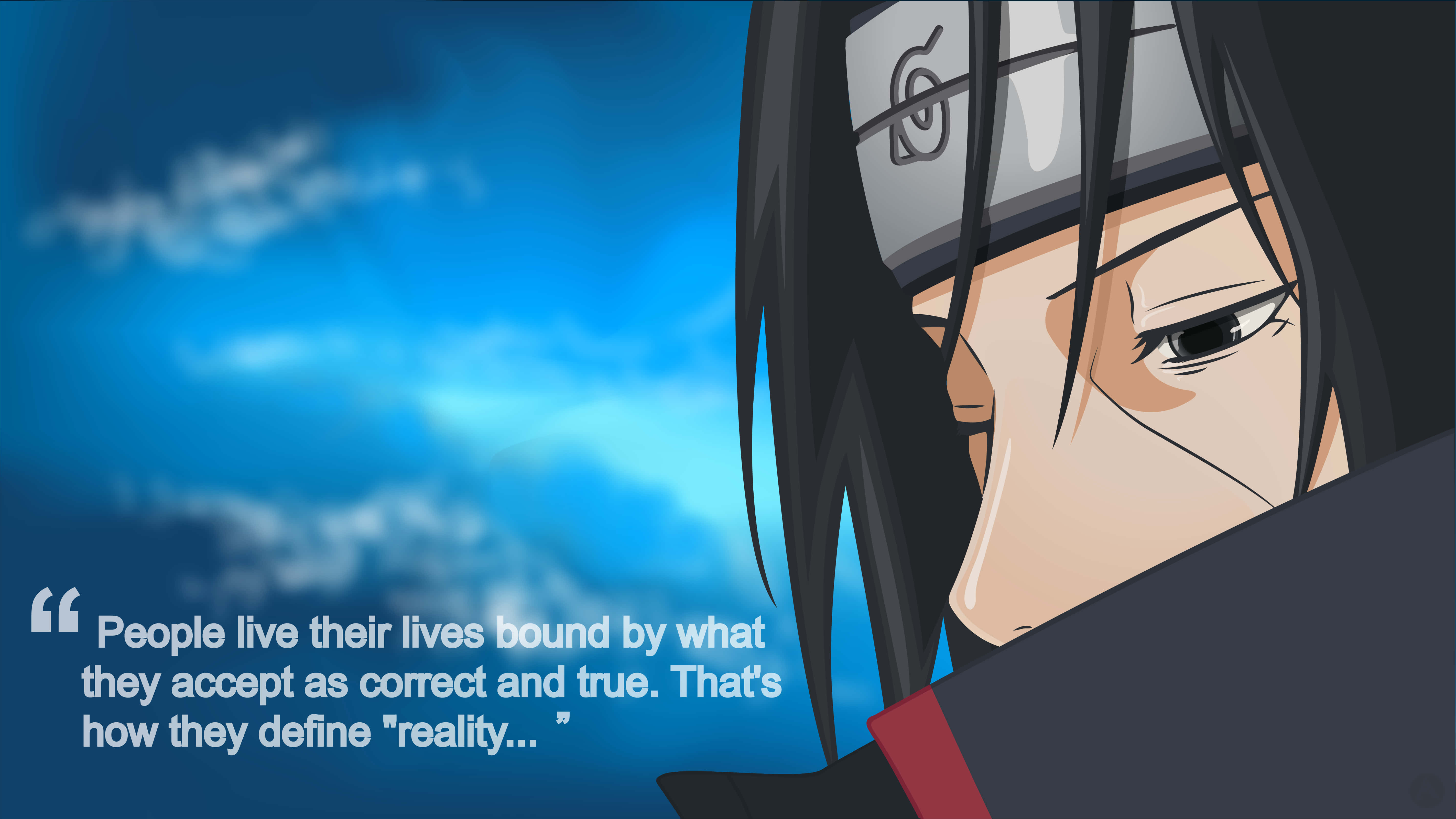 Saying, anime character, dark hair, 5K Desktop Wallpaper