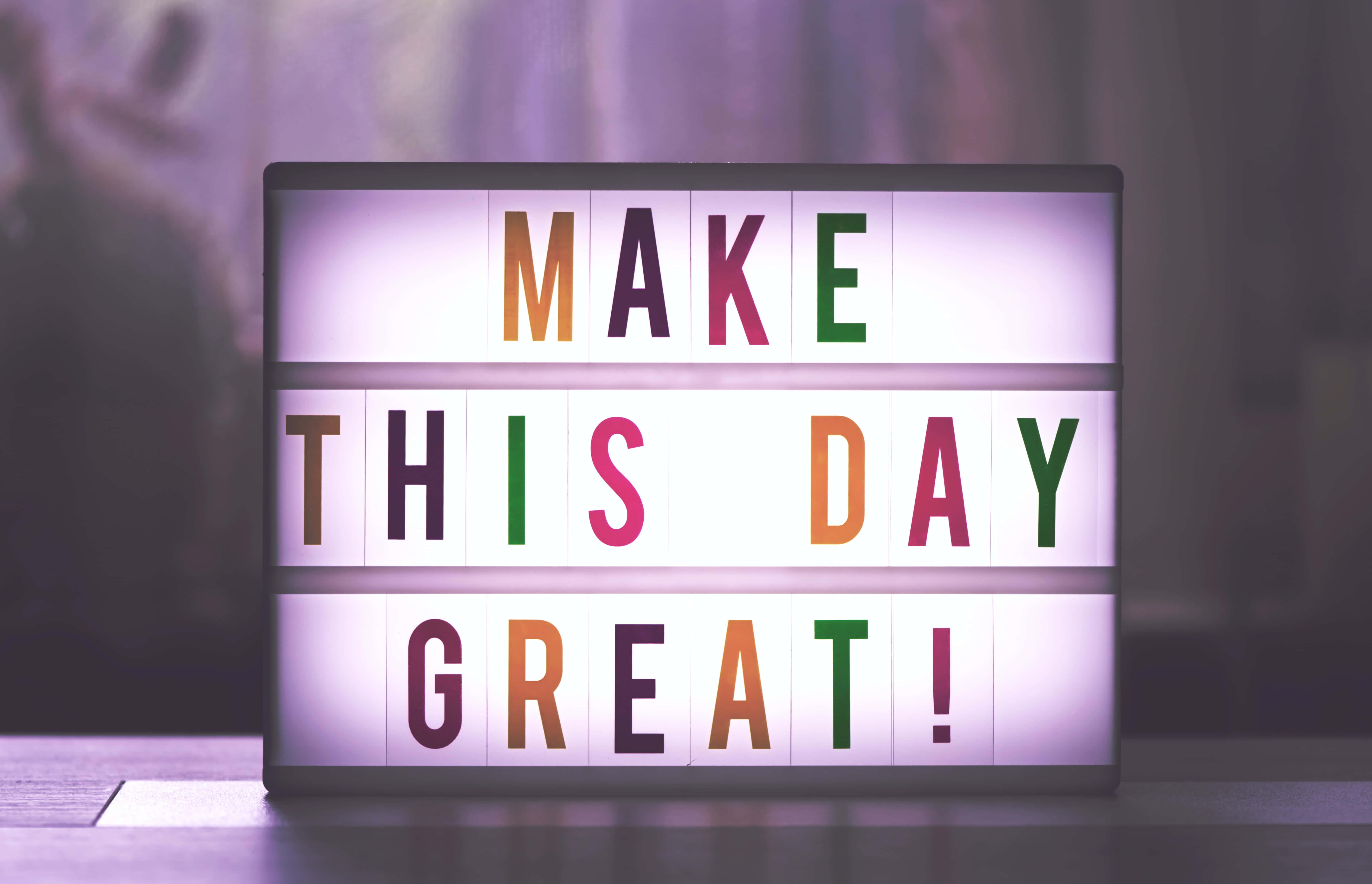 Saying, MAKE THIS DAY GREAT!, letterboard, 5K Desktop Wallpaper
