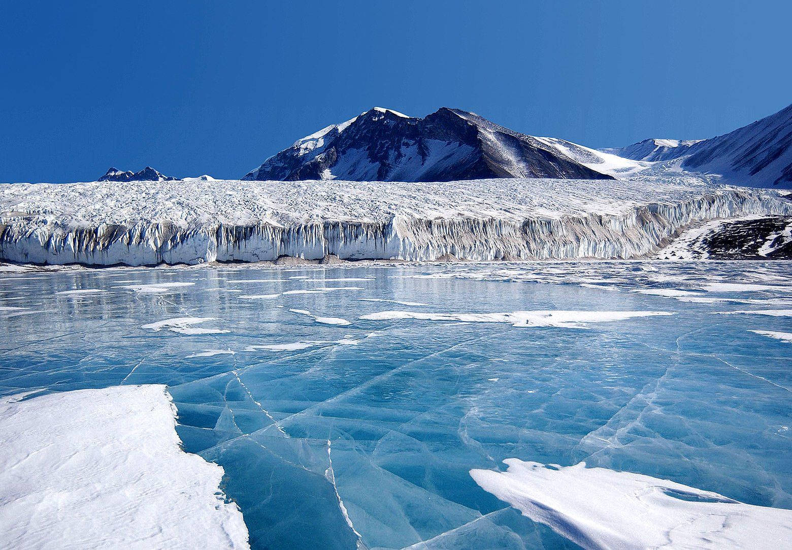Arctic Sheet Of Thick Ice, glacier, jagged ice cliffs, HD Desktop Wallpaper