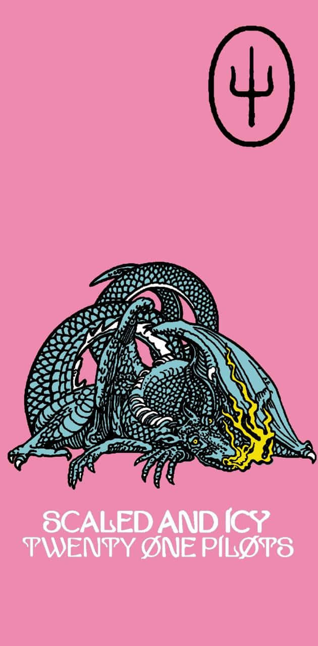 Scaled and Icy, teal dragon, yellow flames, HD Phone Wallpaper