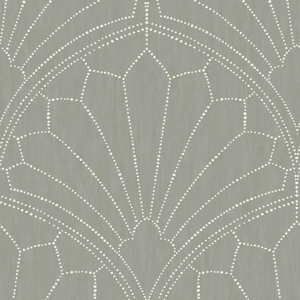 Scallops, gray, white dotted geometric fan patterns, SD Desktop Wallpaper