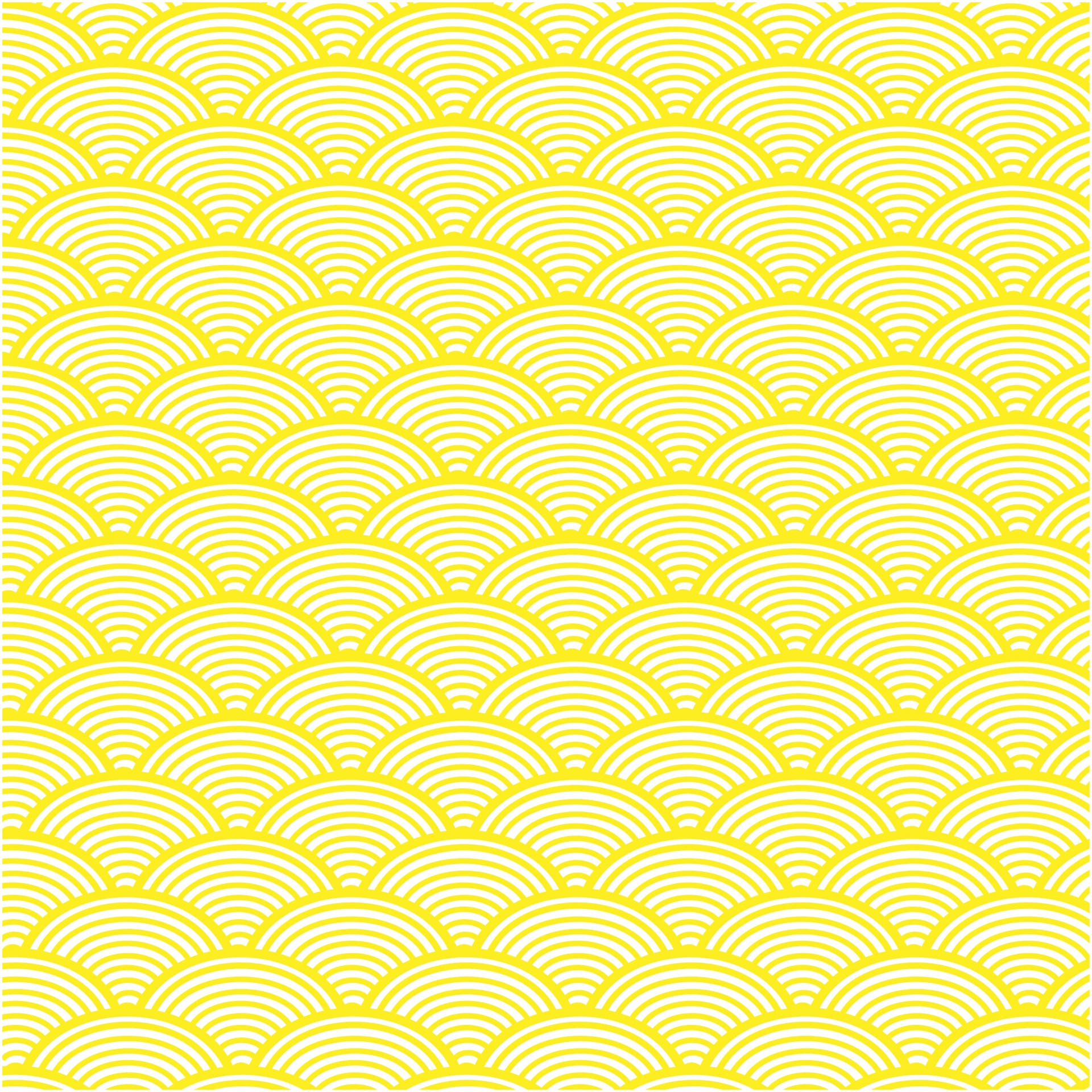 pastel yellow, white scalloped wave patterns, seamless geometric design, Full HD Desktop Wallpaper
