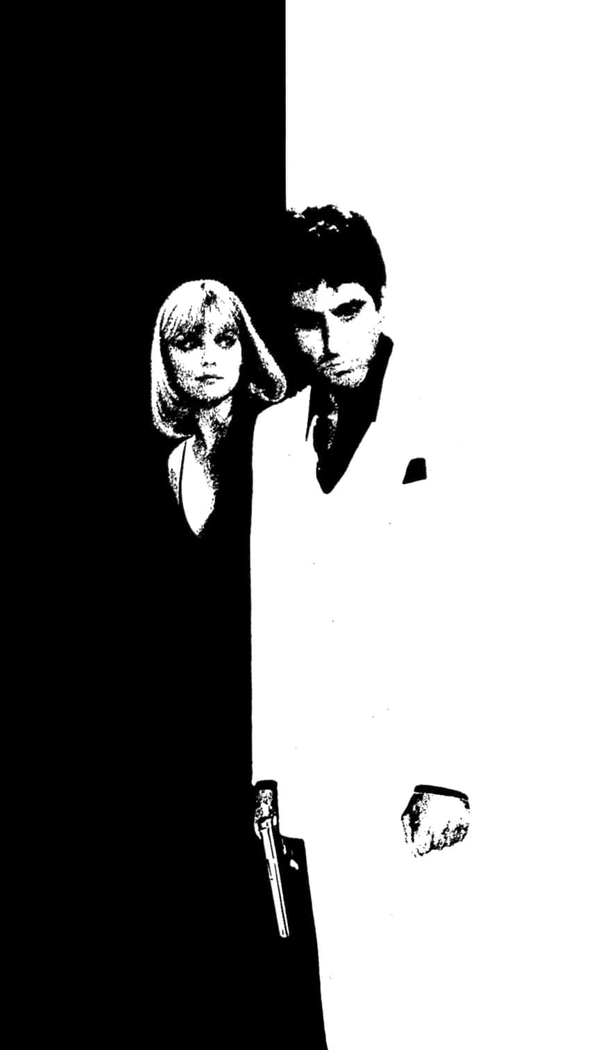 Scarface, iPhone, black and white illustration, HD Phone Wallpaper