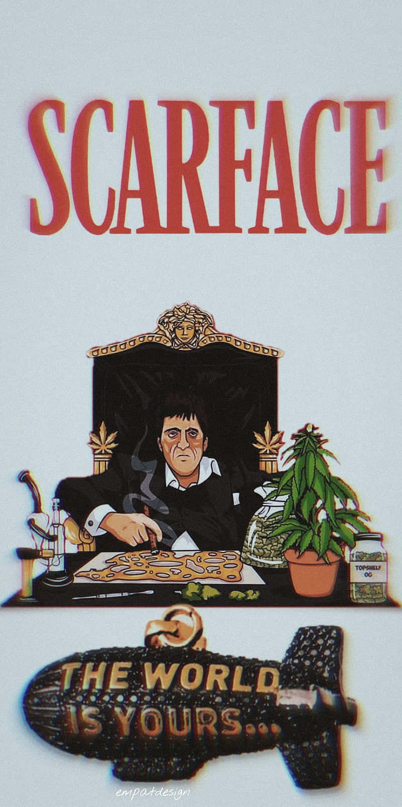 Scarface, iPhone, throne, HD Phone Wallpaper