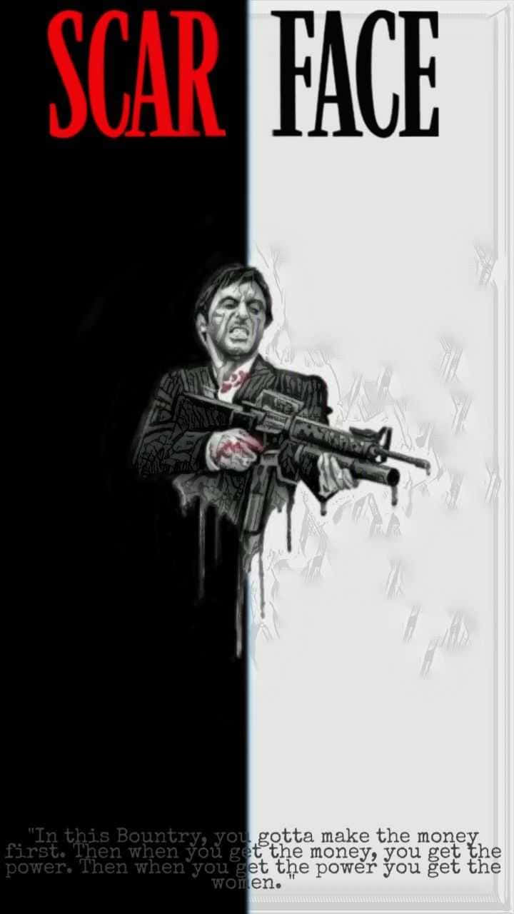 Scarface, iPhone, rifle, HD Phone Wallpaper