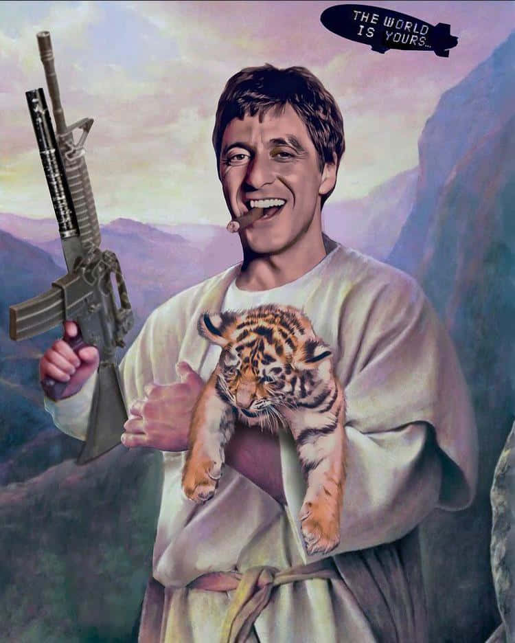 Scarface, iPhone, baby tiger, SD Phone Wallpaper
