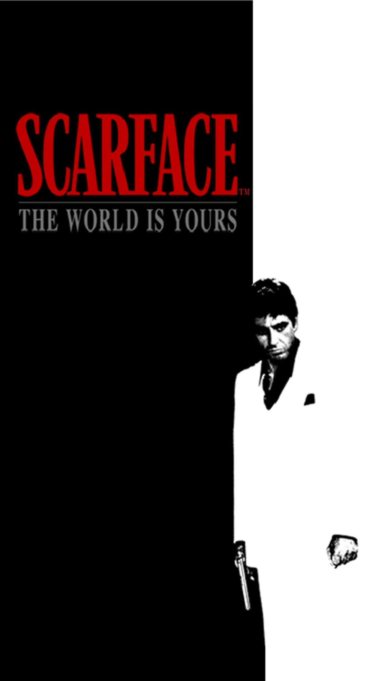 Scarface, iPhone, black and white, Full HD Phone Wallpaper