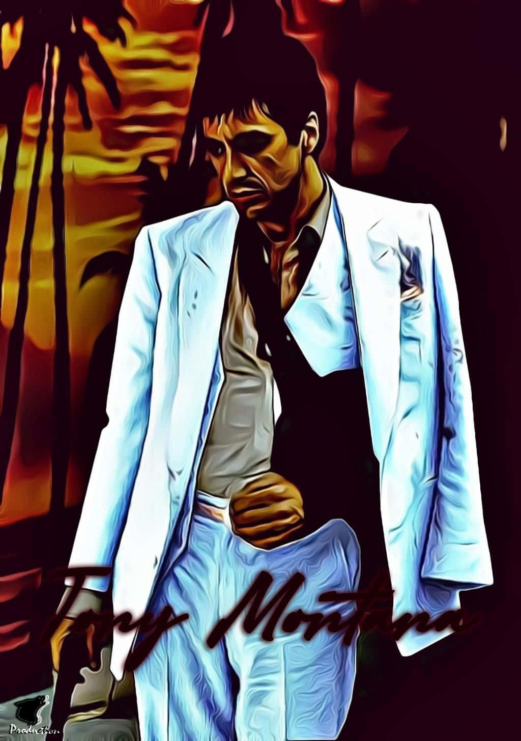 Tony Montana, Scarface, white suit, HD Phone Wallpaper