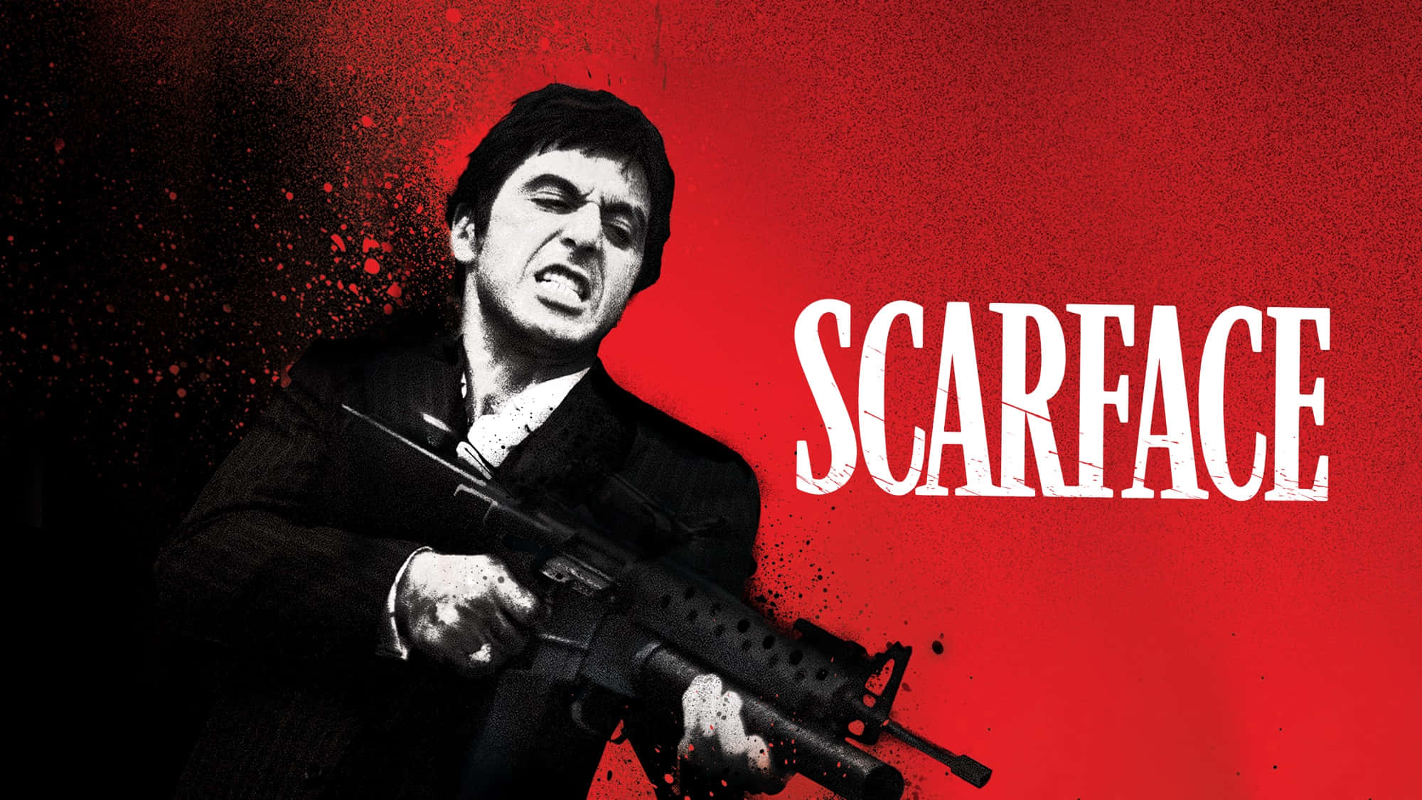 Tony Montana, Scarface, rifle, Full HD Desktop Wallpaper